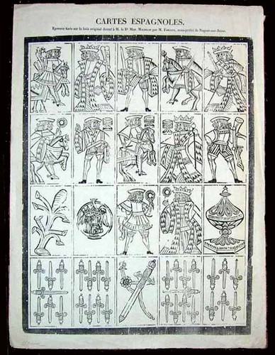 Planche cartes espagnoles - planche, de