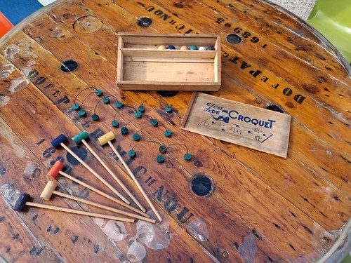 Jeu ancien croquet salon - jeu,