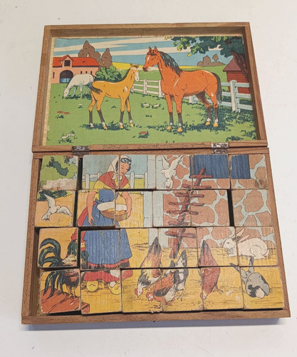 Jeu cubes ancien puzzles - ancien,